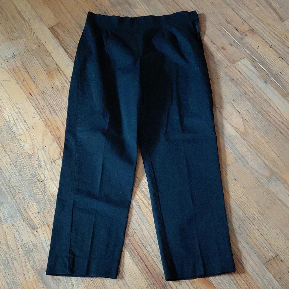 Basic Editions Women's Black Straight Leg Pants